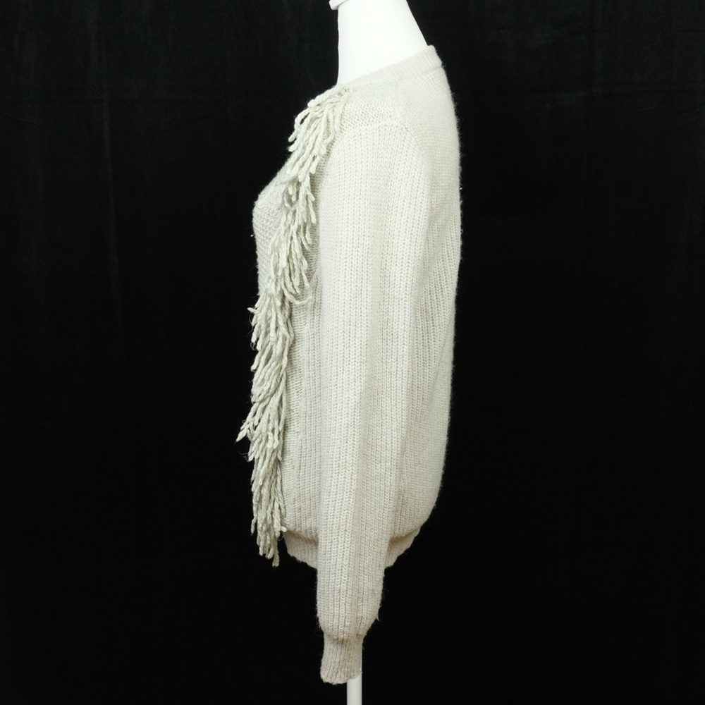 Banana republic fringe wool mohair blend crew neck pull over sweater. Size S - Picture 6 of 8